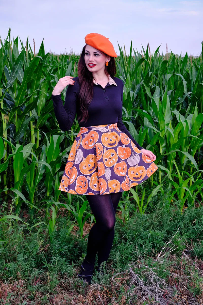 Jack-o-Lanterns Skater Skirt sold by Retrolicious