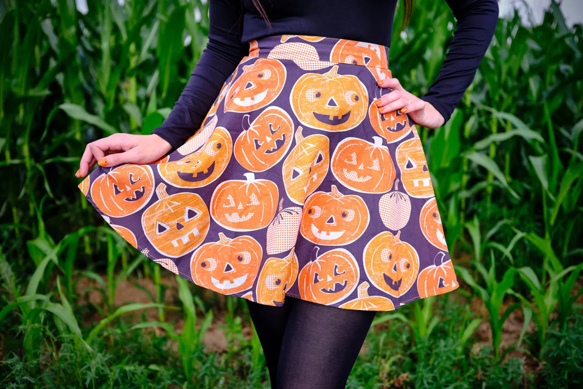Jack-o-Lanterns Skater Skirt sold by Retrolicious product image thumbnail 3