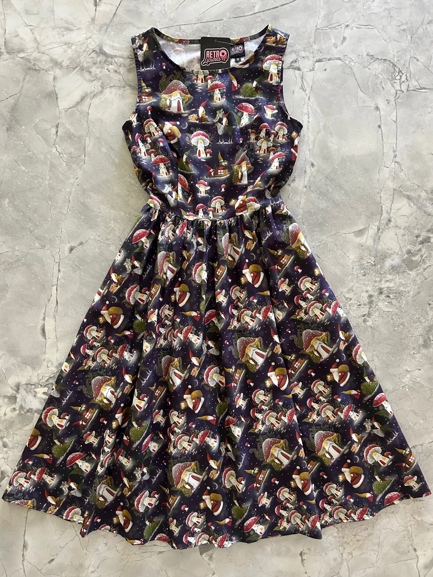 Gnome Midi Dress sold by Retrolicious