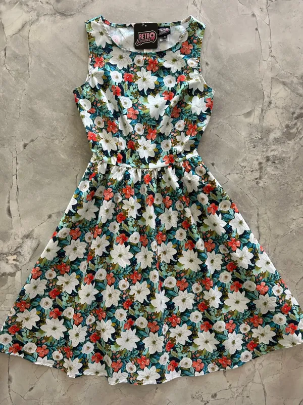 Winter Floral Vintage Dress sold by Retrolicious