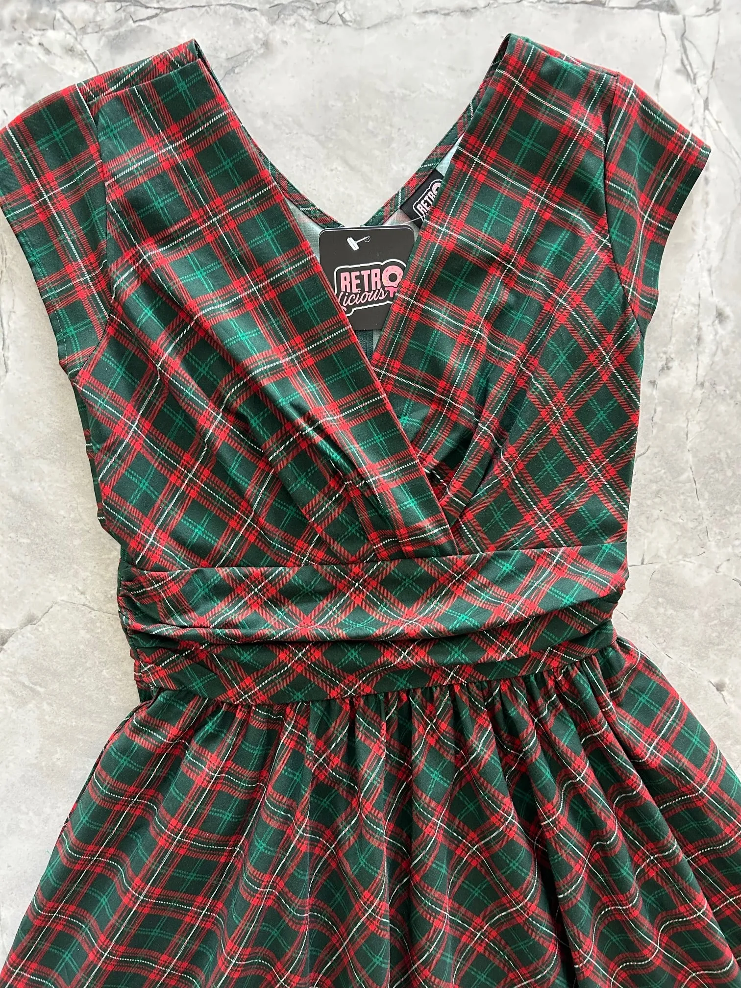 Holiday Plaid Greta Dress sold by Retrolicious product image thumbnail 3