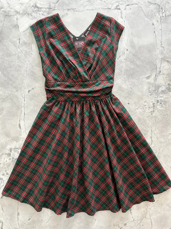 Holiday Plaid Greta Dress sold by Retrolicious