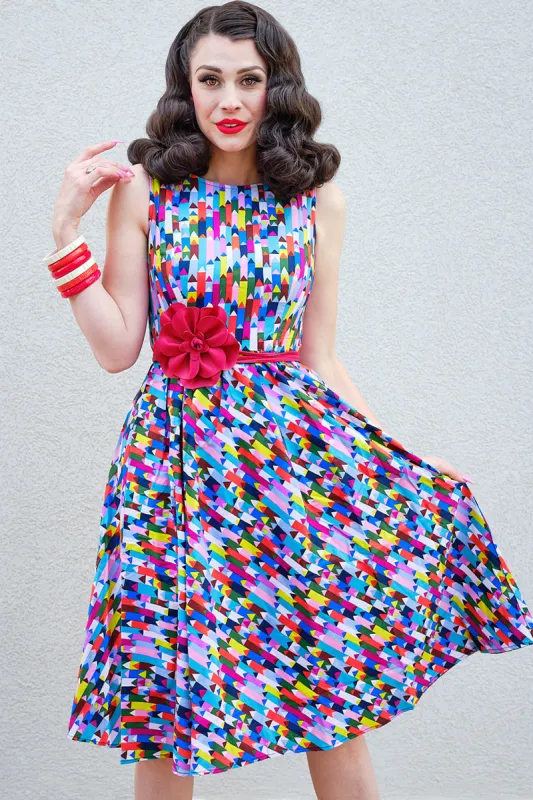 Pencils Midi Dress - Small only sold by Retrolicious