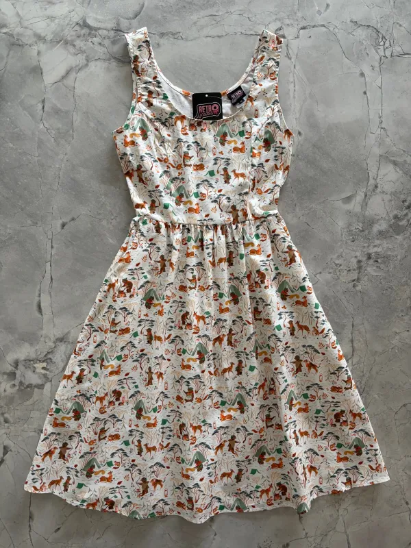 Campsite Fit & Flare Dress sold by Retrolicious