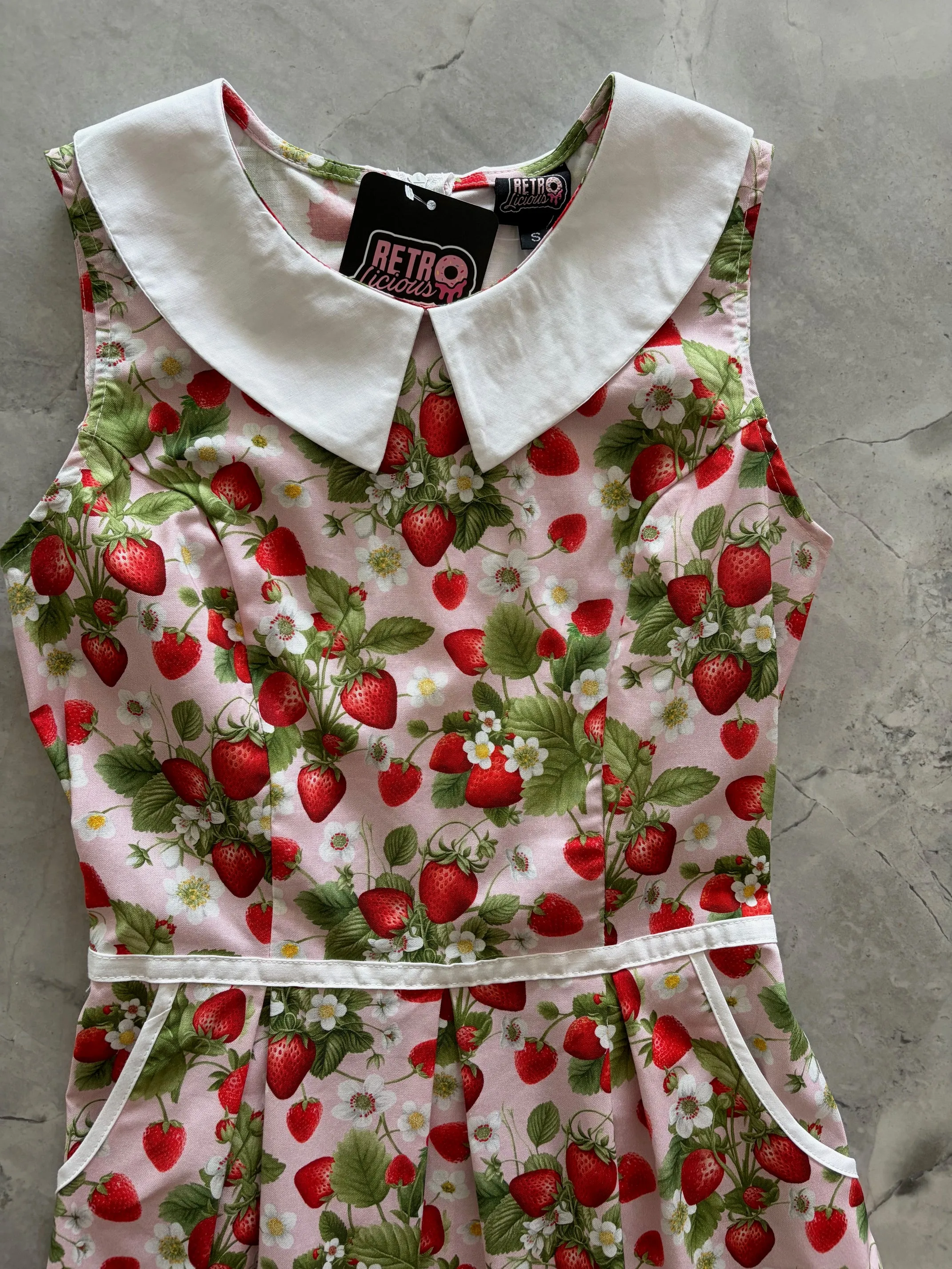 Strawberry Collared Dress sold by Retrolicious product image thumbnail 3