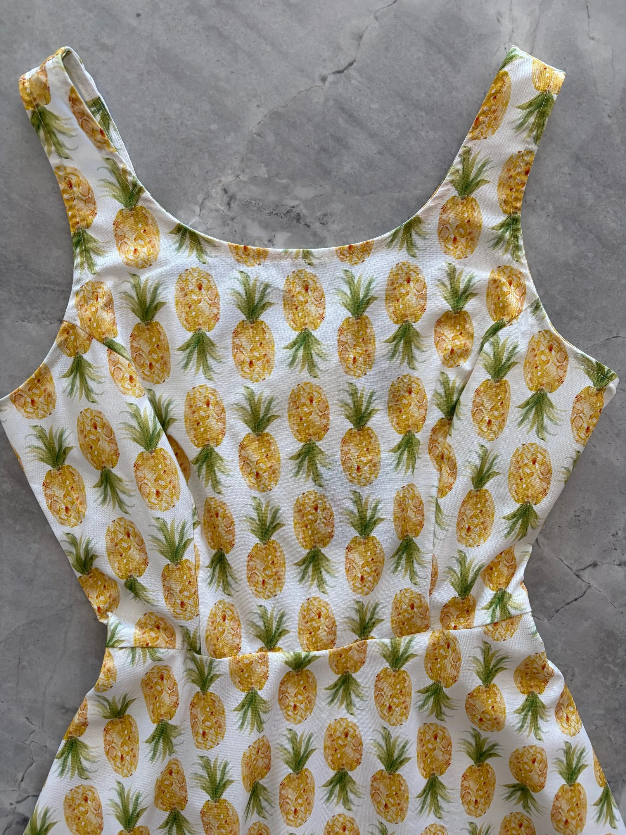 Pineapple Skater Dress sold by Retrolicious product image thumbnail 3