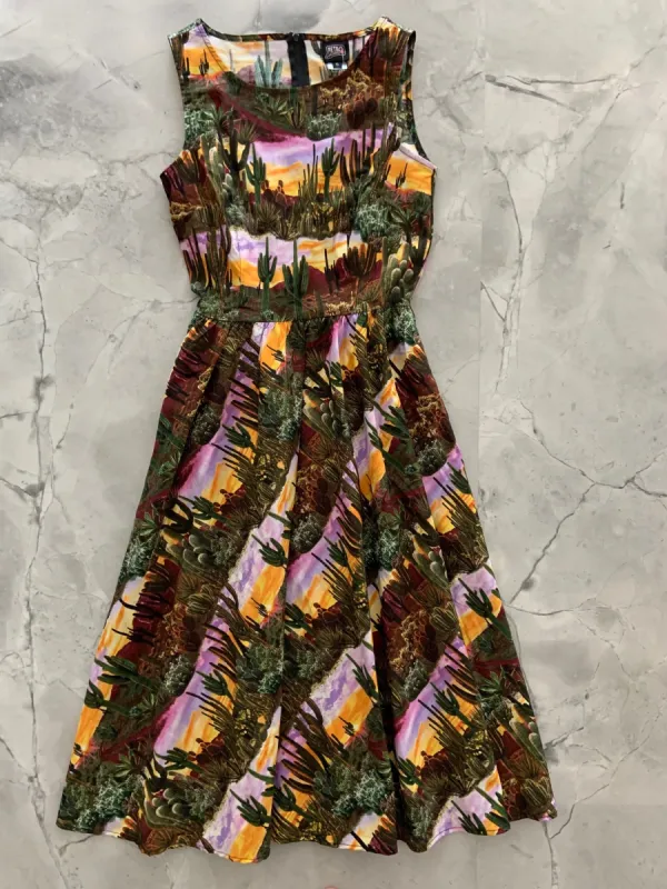 4625 Desert Dreams Midi Dress - 2X only sold by Retrolicious