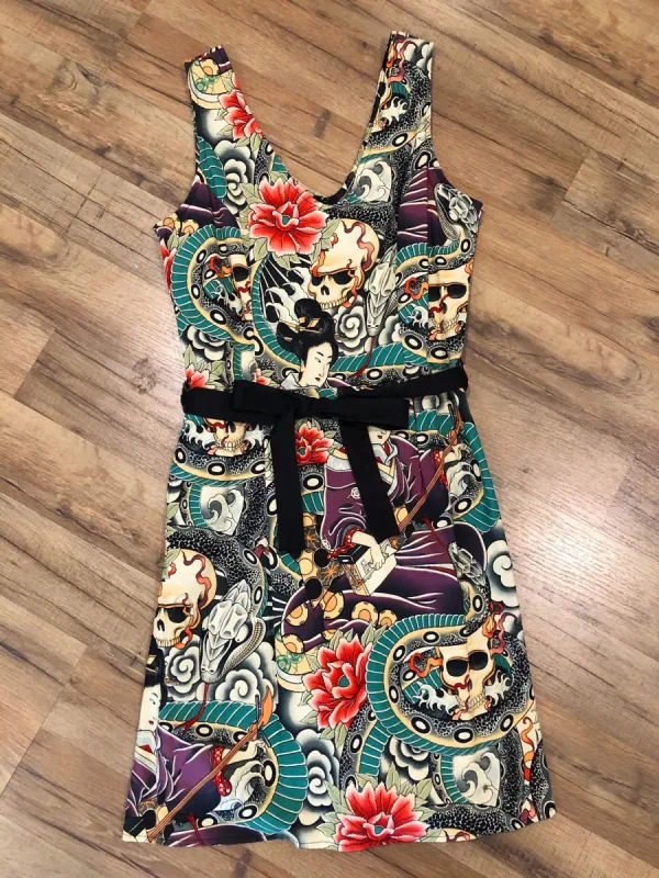 Tattoo A-Line Dress sold by Retrolicious