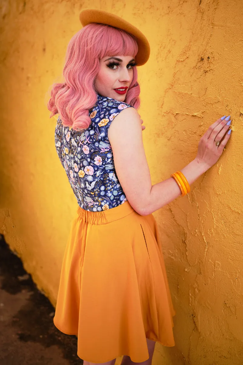 4387 Mustard Skater Skirt - Plus Sizes Only sold by Retrolicious product image thumbnail 2