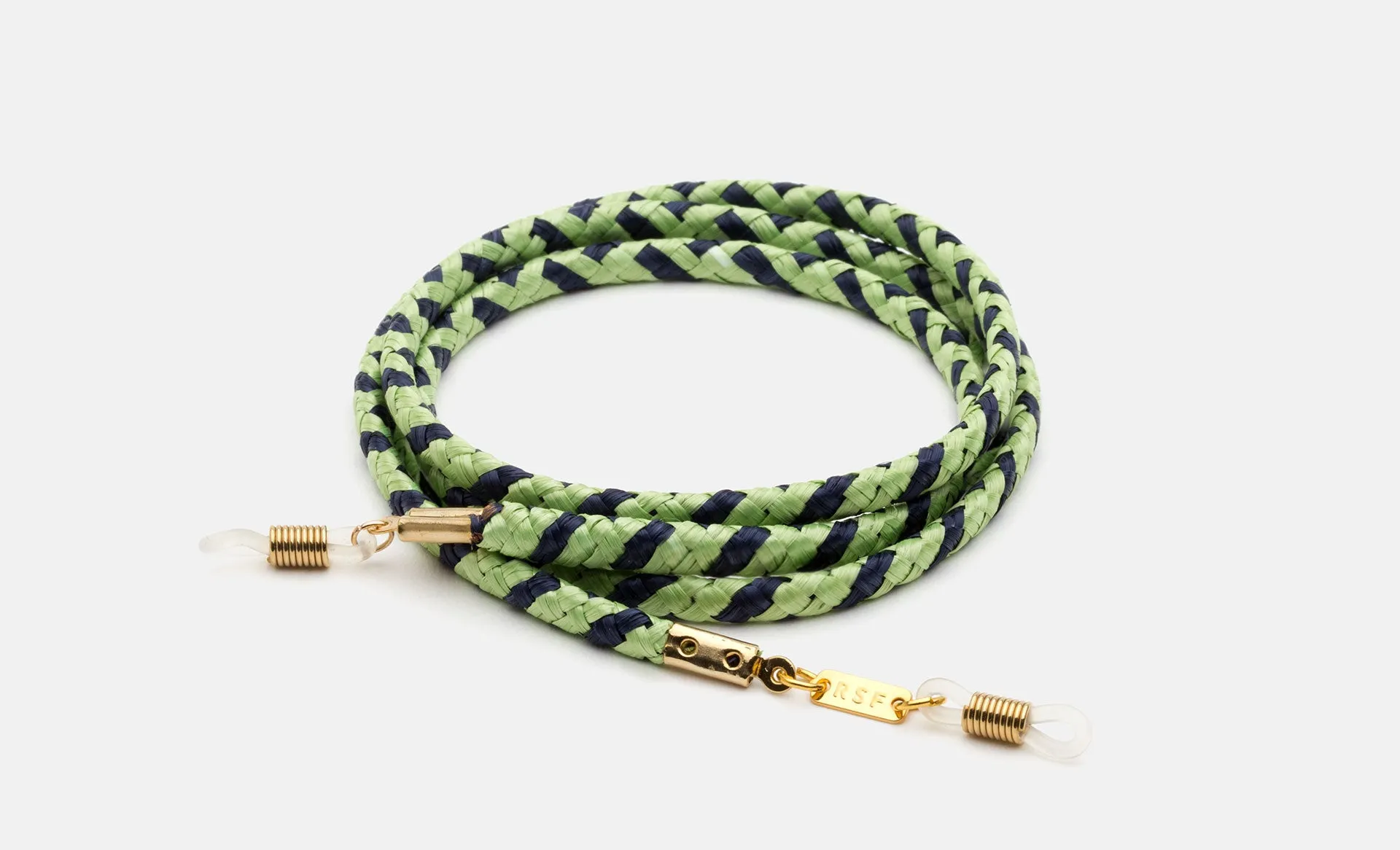 Navy & Lime Rafia Cord sold by RetroSuperFuture