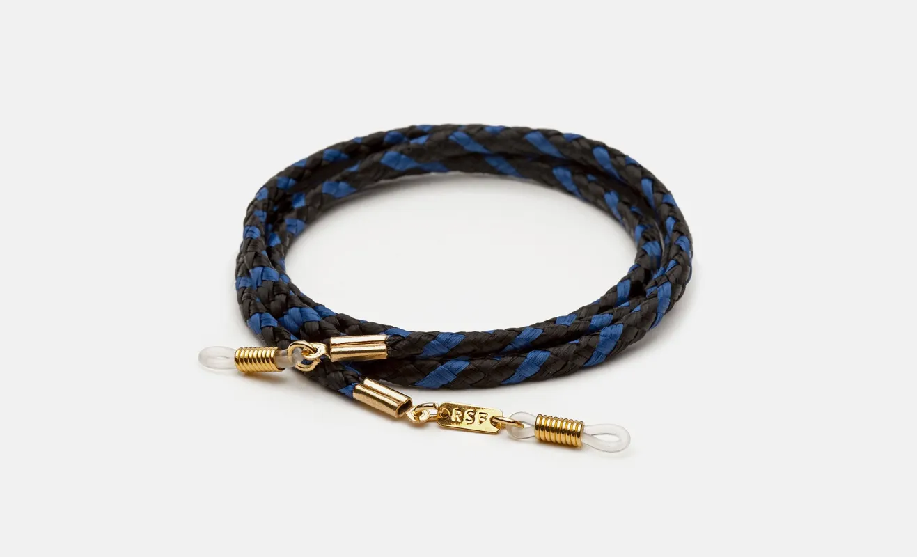 Rafia Blue&Black Braided Cord sold by RetroSuperFuture