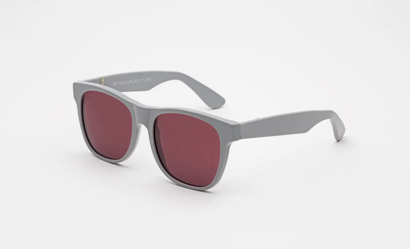 Classic grey red lens made by RetroSuperFuture