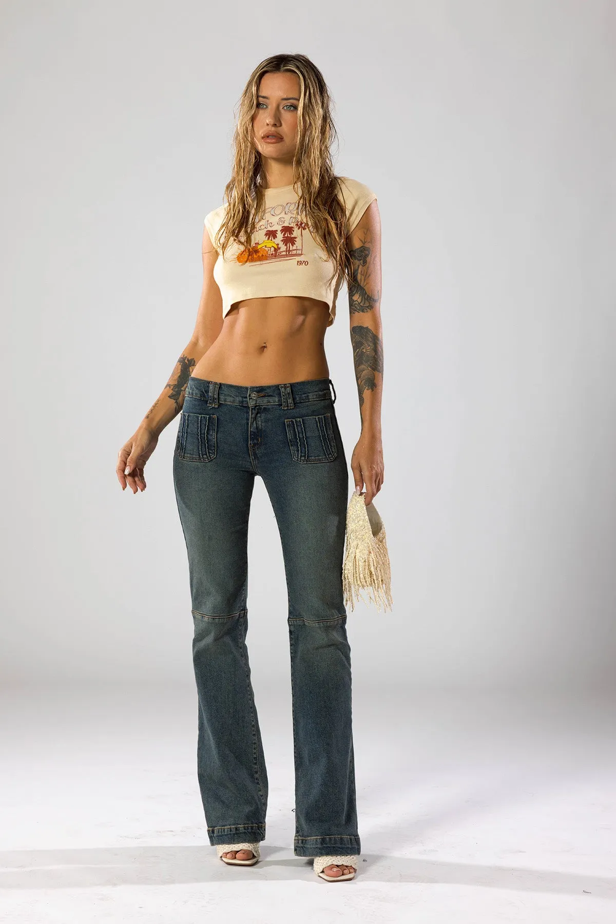 The Cali Crop Tee / Beach Day sold by REVICE product image thumbnail 4