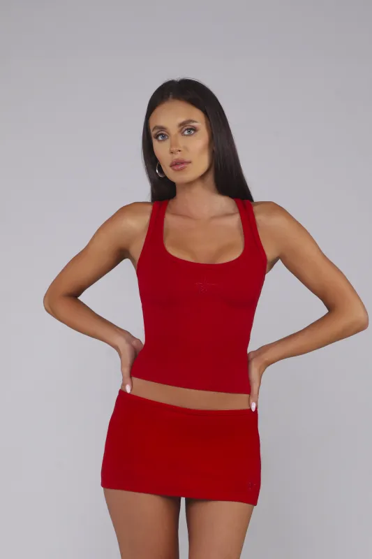 STARLET SKORT / RED sold by REVICE