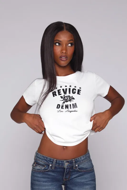 MELROSE TEE / OPTICAL WHITE sold by REVICE