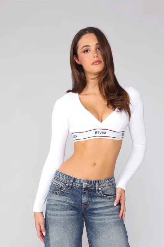 LA LA LONG SLEEVE  / OPTICAL WHITE sold by REVICE