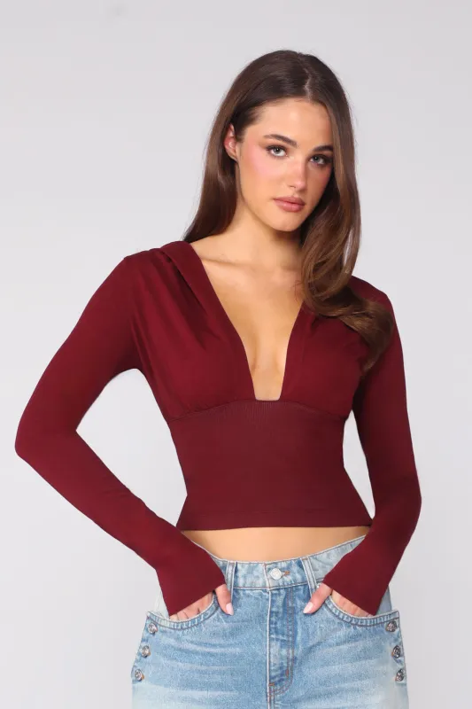 SLOAN LONG SLEEVE / RUBY made by REVICE