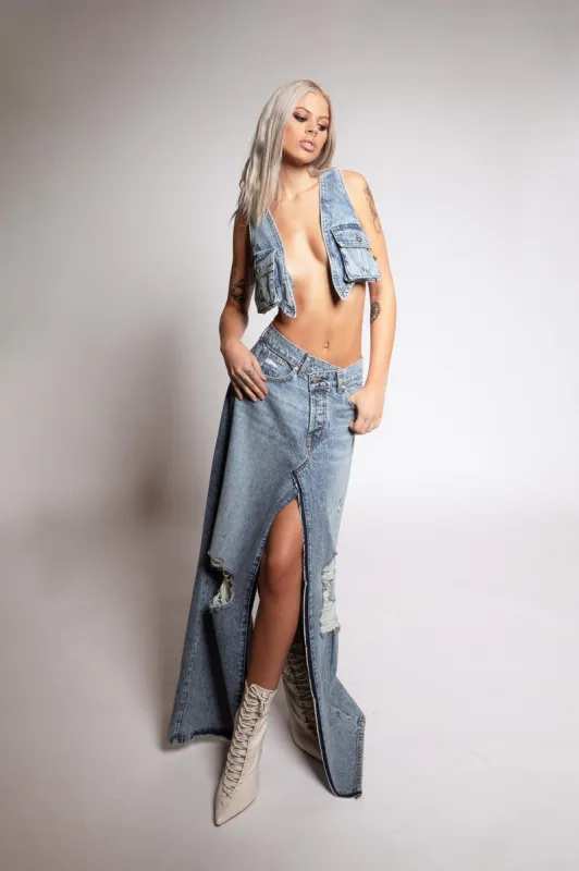 Brooklyn Skirt / Double Dare sold by REVICE