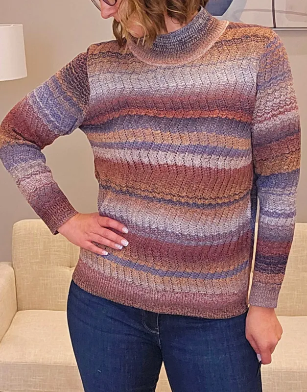 Mock Neck Perforated Sweater sold by Revolution Boutique