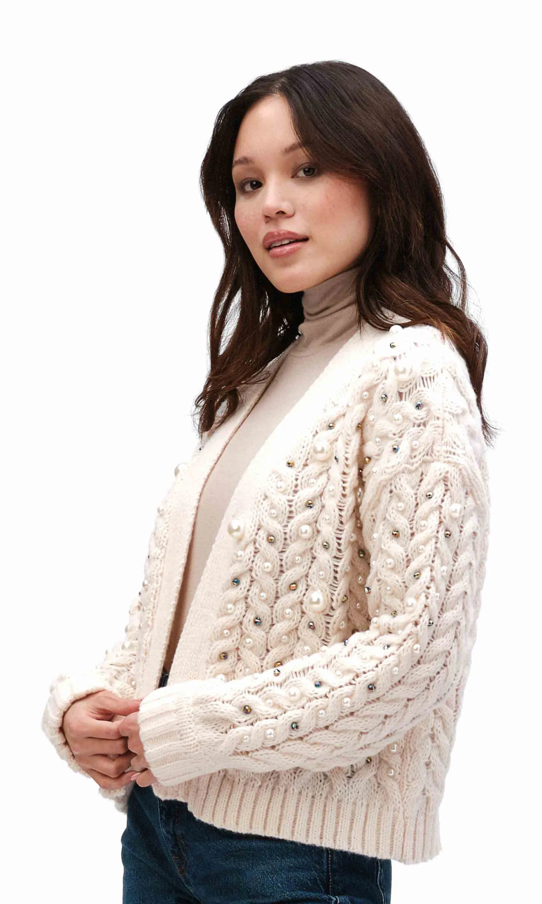 Pearl And Rhinestone Cardigan sold by Revolution Boutique