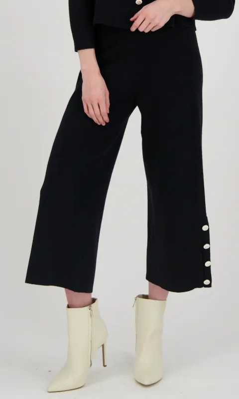 Side Button Knit Culotte sold by Revolution Boutique