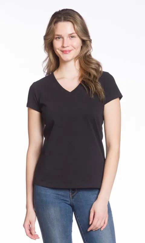 Cotton V Neck Vintage Wash Tee sold by Revolution Boutique