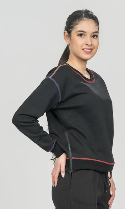 Stitch Detail Sweatshirt sold by Revolution Boutique