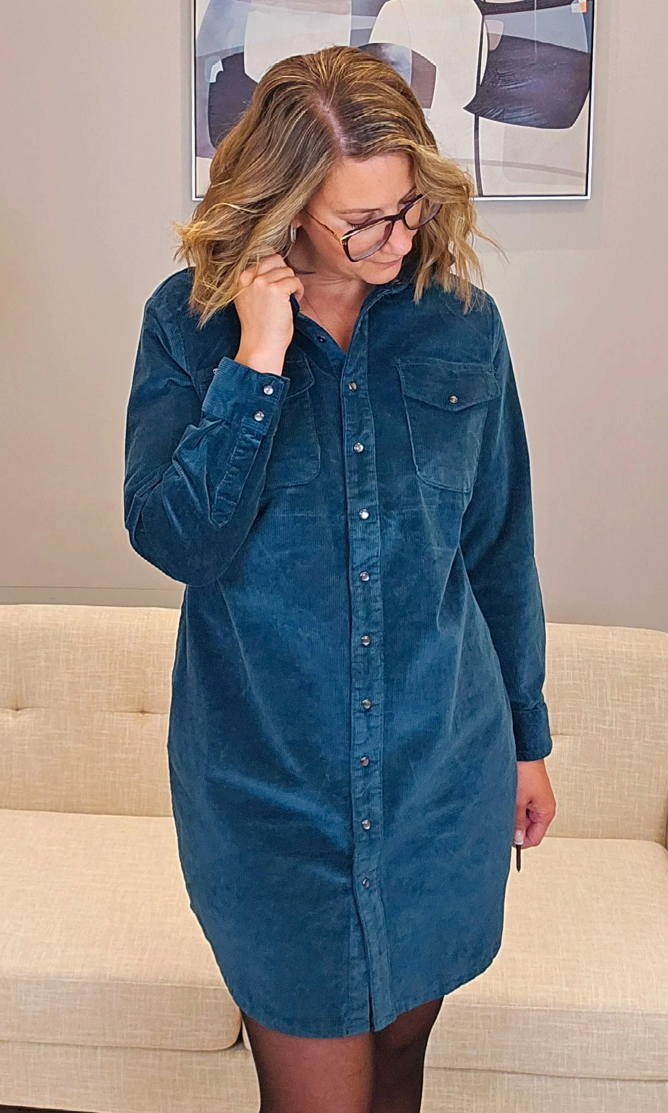 Corduroy Shirt Dress sold by Revolution Boutique
