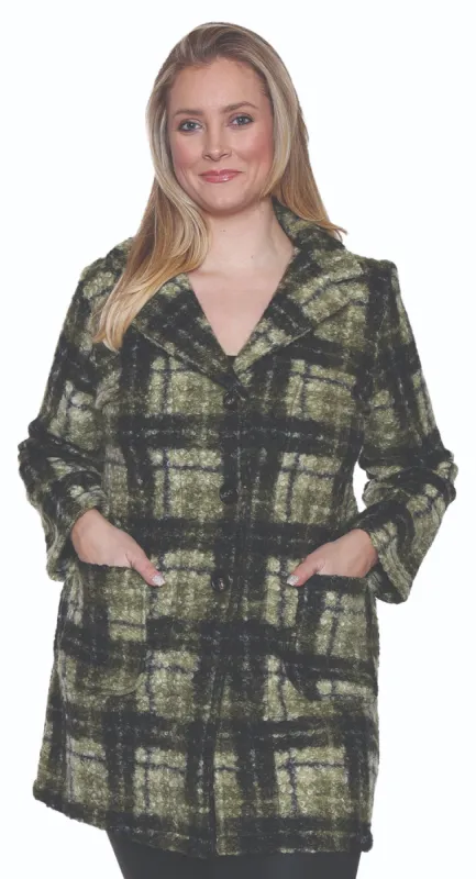 Plaid Lapel Button Down Coat sold by Revolution Boutique