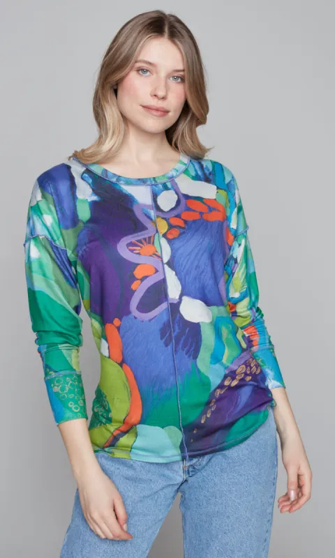 Center Seam Side Slit Top sold by Revolution Boutique