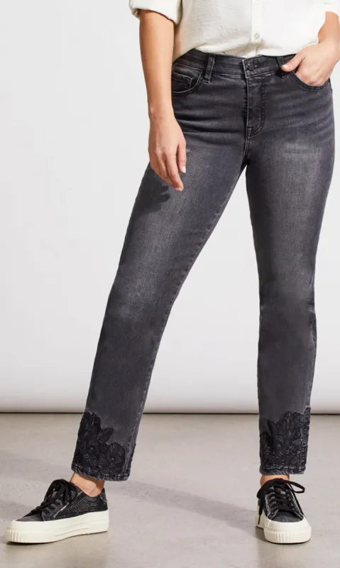 Embroidered Hem Straight Leg sold by Revolution Boutique