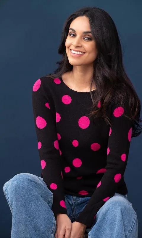 Polka Dot Round Neck Sweater sold by Revolution Boutique