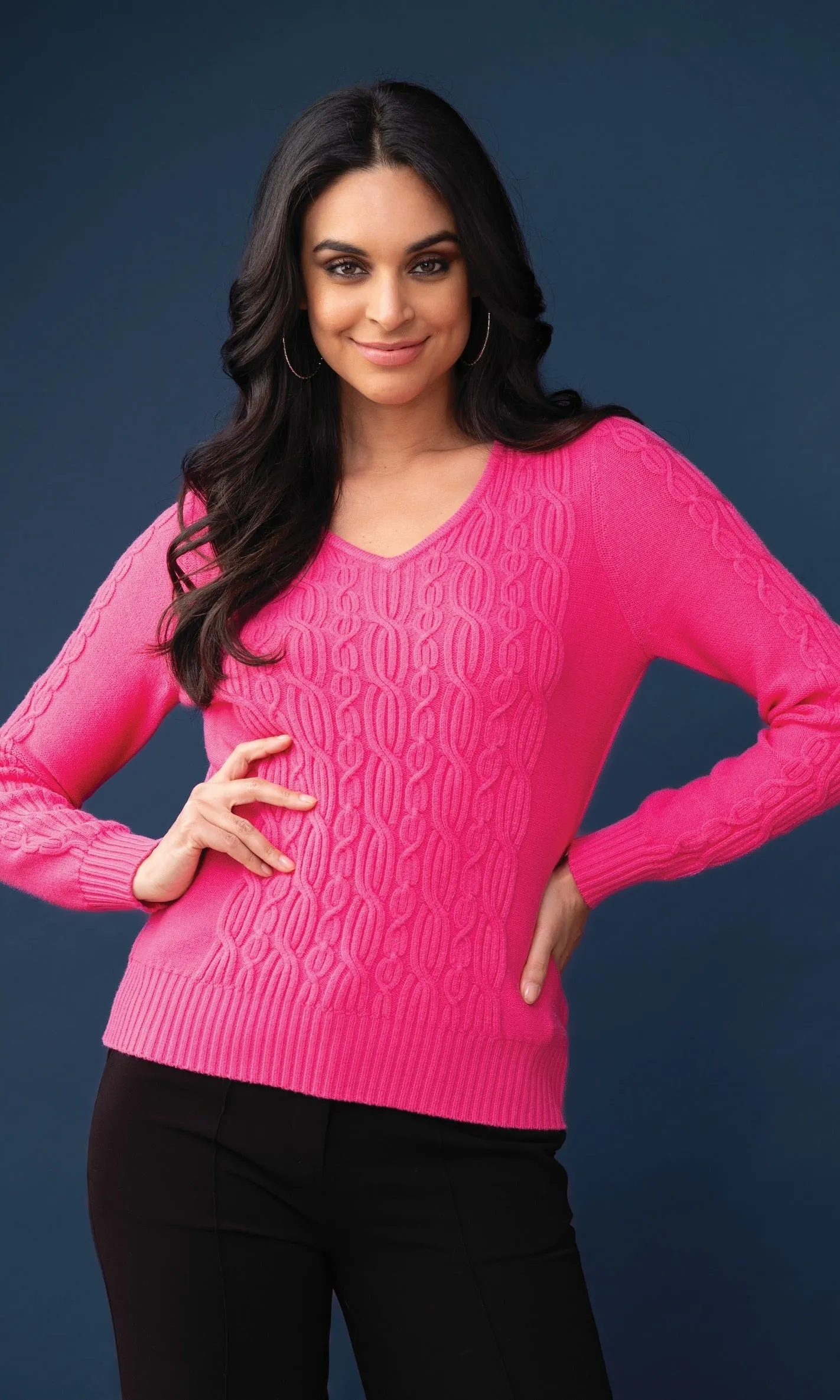 Cable Knit V Neck Sweater sold by Revolution Boutique