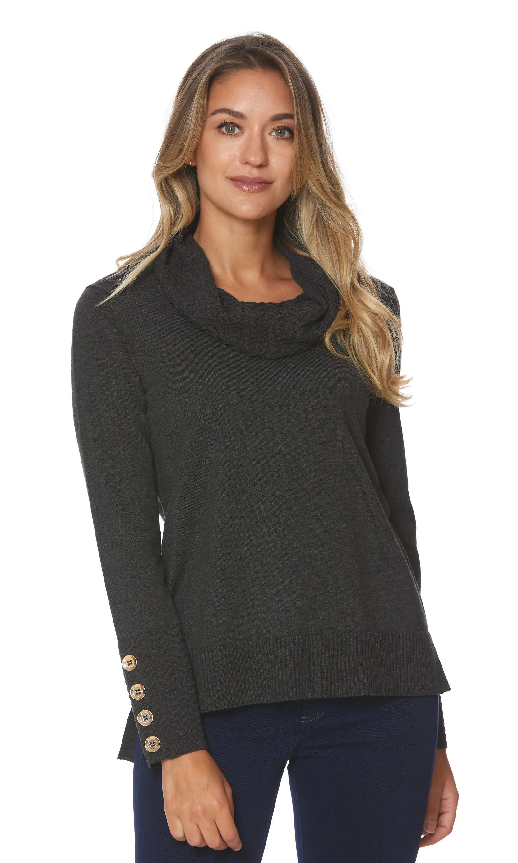 Textured Cowl Neck Sweater sold by Revolution Boutique