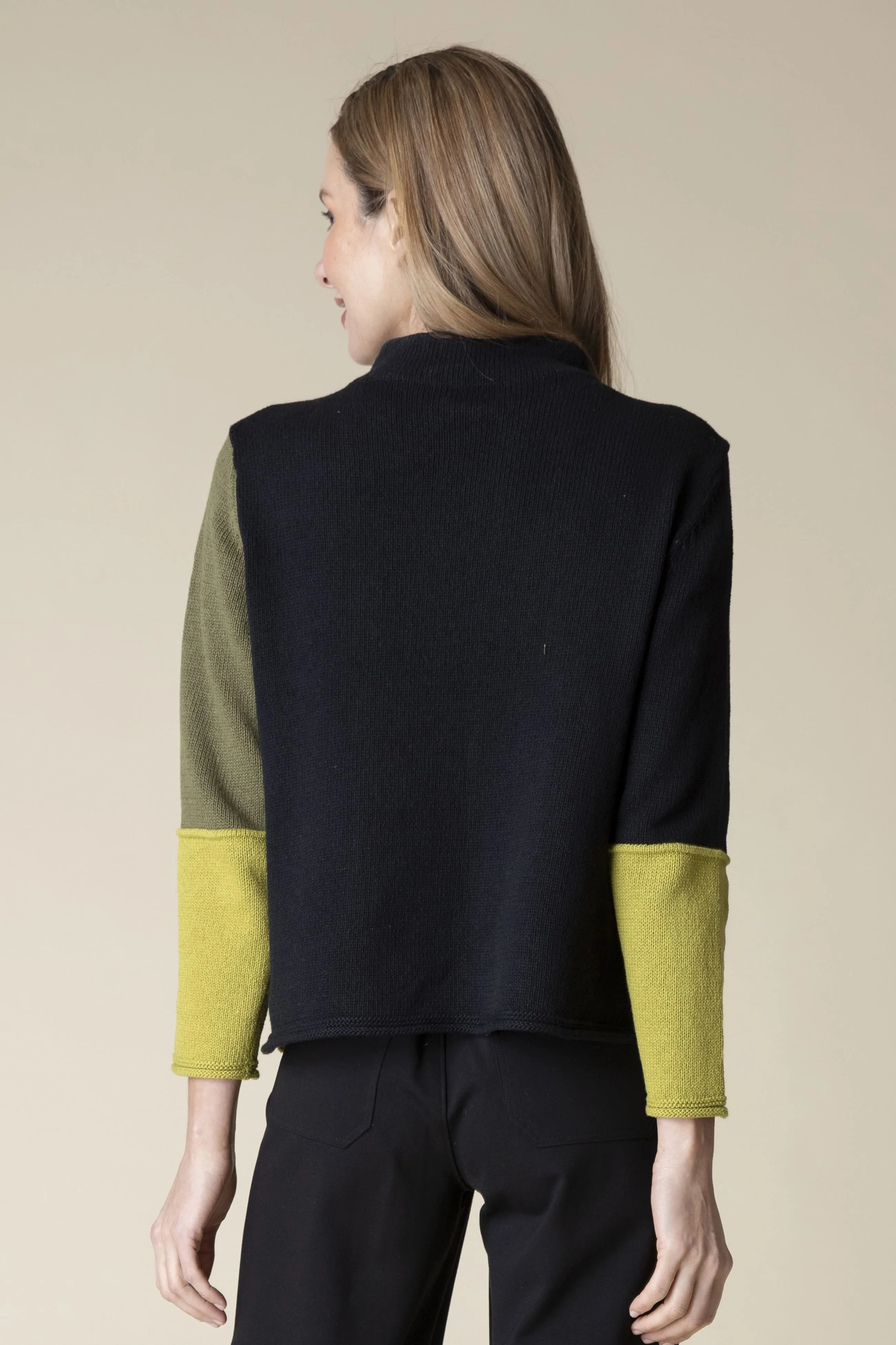 Funnel Neck Color Block Sweater sold by Revolution product image thumbnail 2