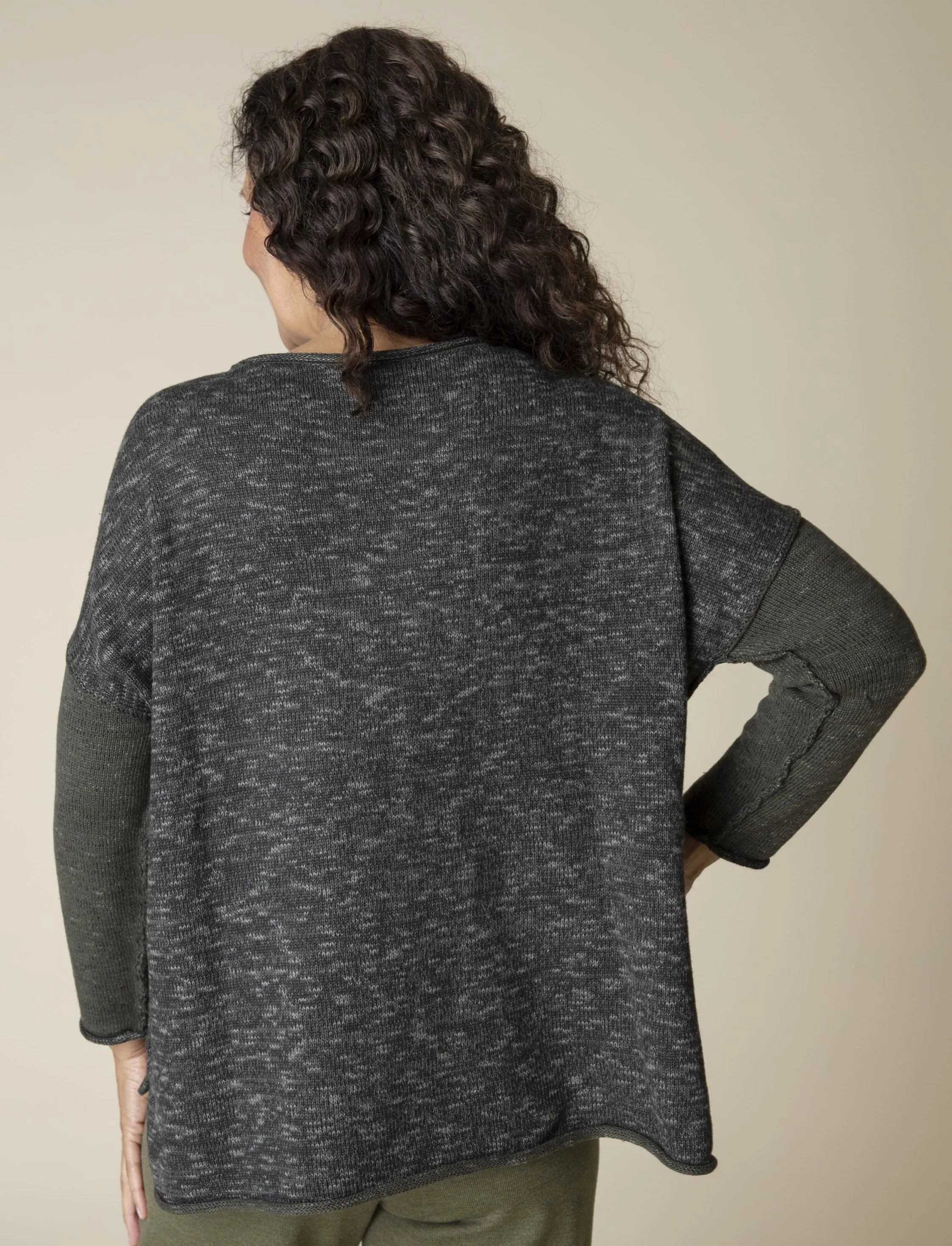 Heathered Boxy Crew Sweater sold by Revolution Boutique product image thumbnail 2