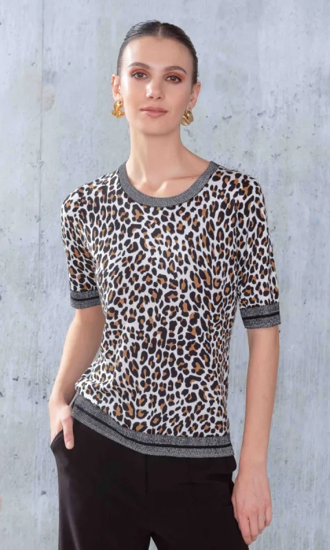 Elbow Sleeve Leopard Sweater sold by Revolution Boutique
