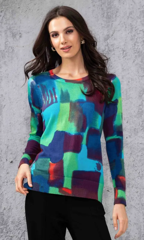 Watercolor Lightweight Sweater sold by Revolution Boutique