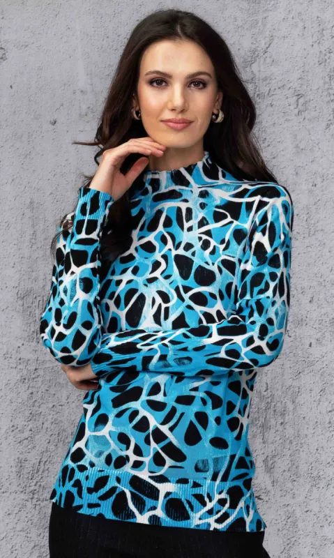 Mock Neck Ribbed Hem Sweater sold by Revolution Boutique