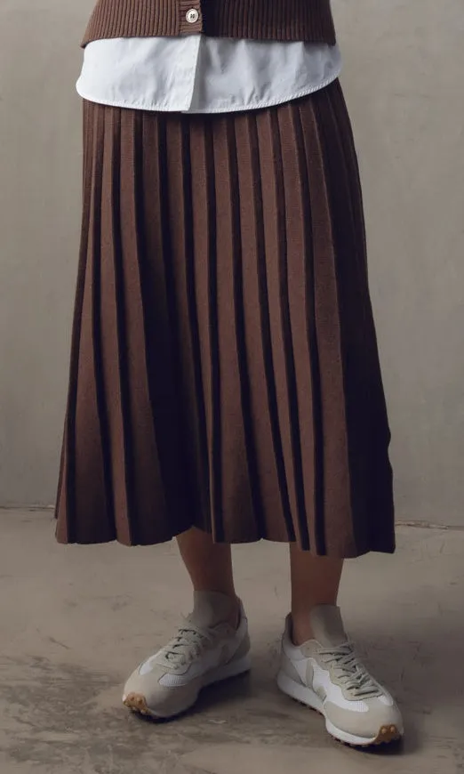 Knit Pleated Skirt sold by Revolution Boutique