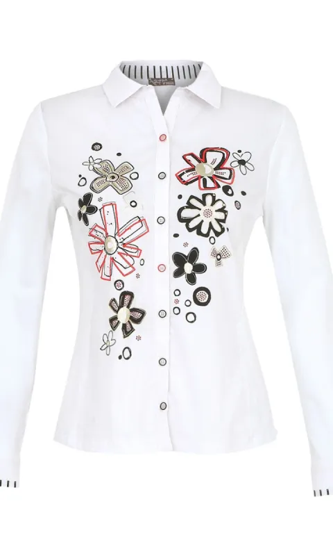Floral Detail Collared Blouse sold by Revolution Boutique