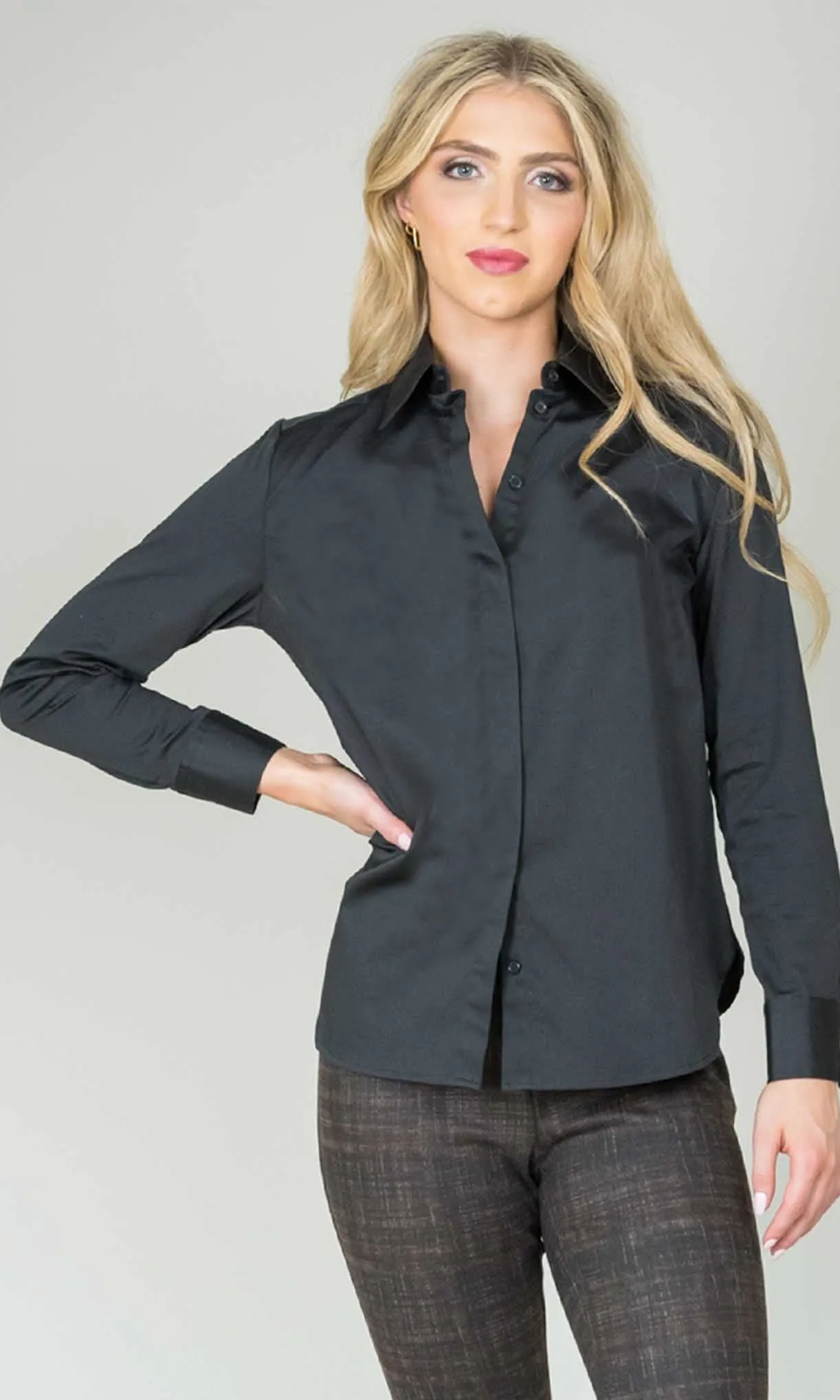 Hidden Button Collared Blouse sold by Revolution Boutique product image thumbnail 2