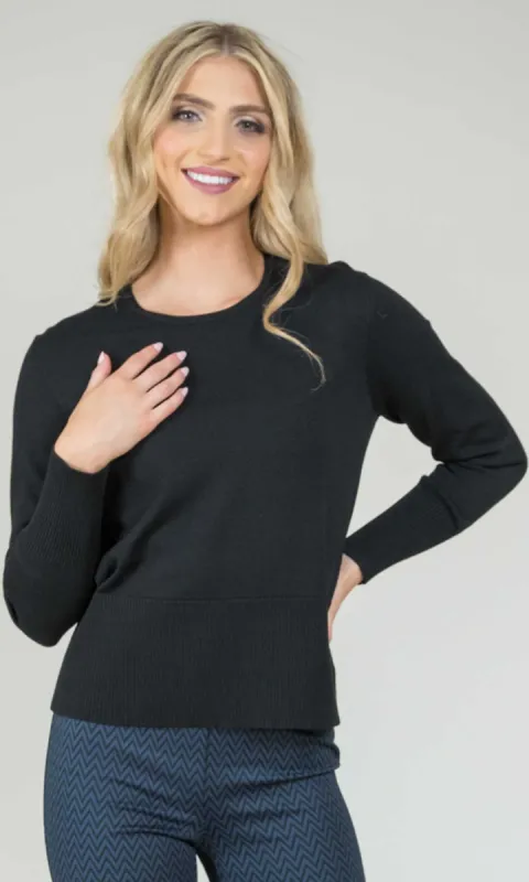Ribbed Hem Crew Neck Sweater sold by Revolution Boutique
