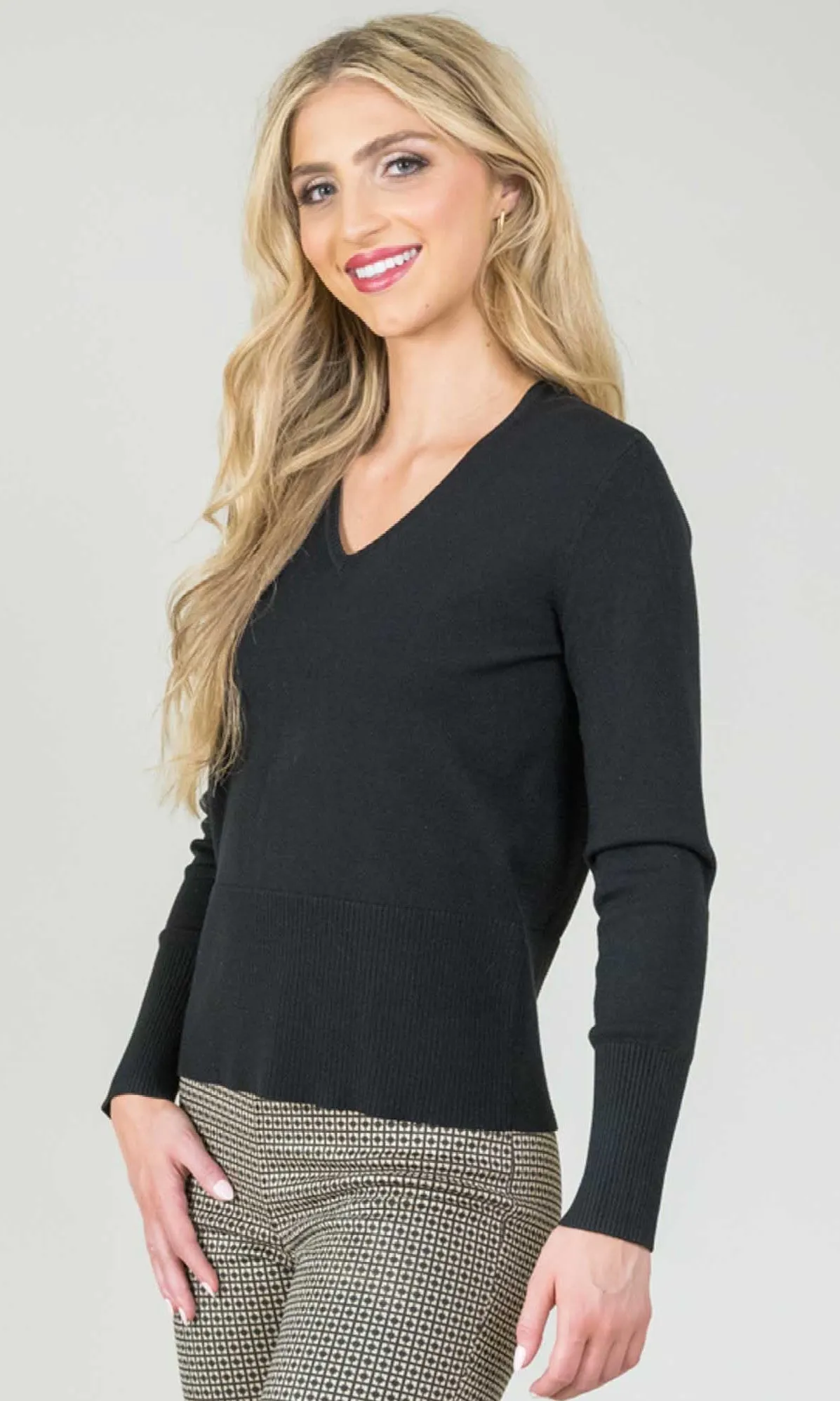 V Neck Long Sleeve Sweater sold by Revolution Boutique product image thumbnail 2