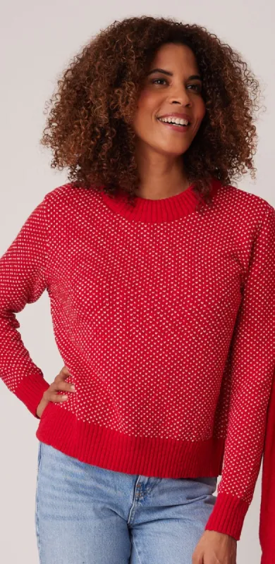 Cotton Hidden Heart Sweater sold by Revolution Boutique