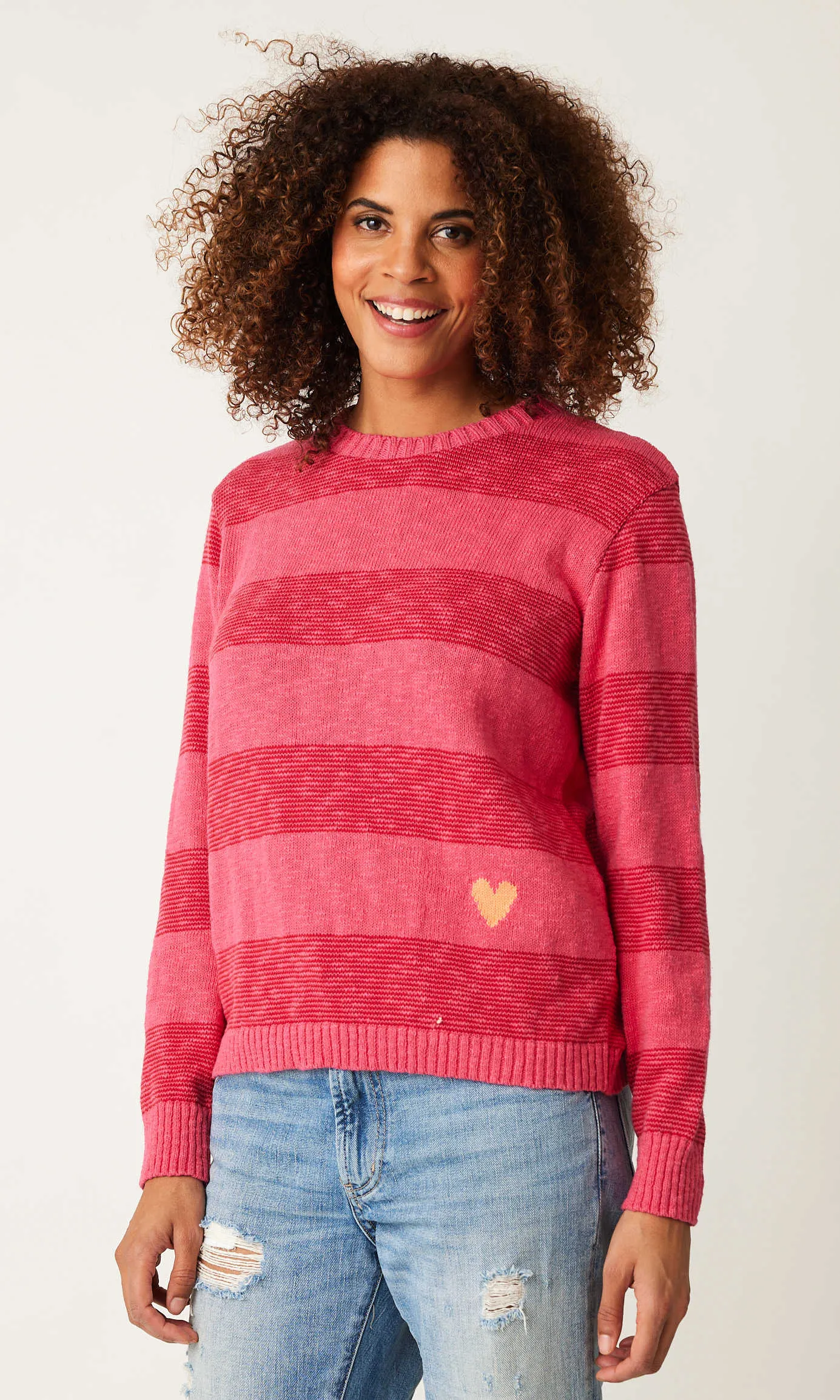 Cotton Stripe Crewneck Sweater sold by Revolution Boutique
