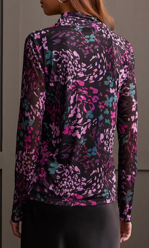 Lined Turtleneck Floral Top sold by Revolution Boutique product image thumbnail 2