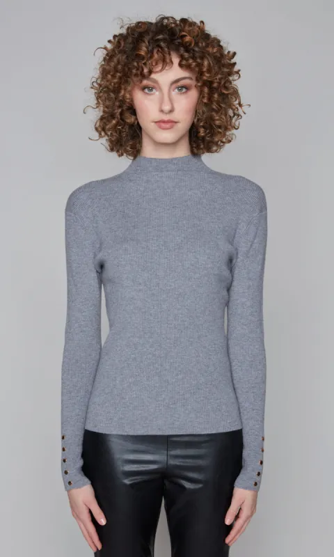 Ribbed Mock Neck Sweater sold by Revolution Boutique