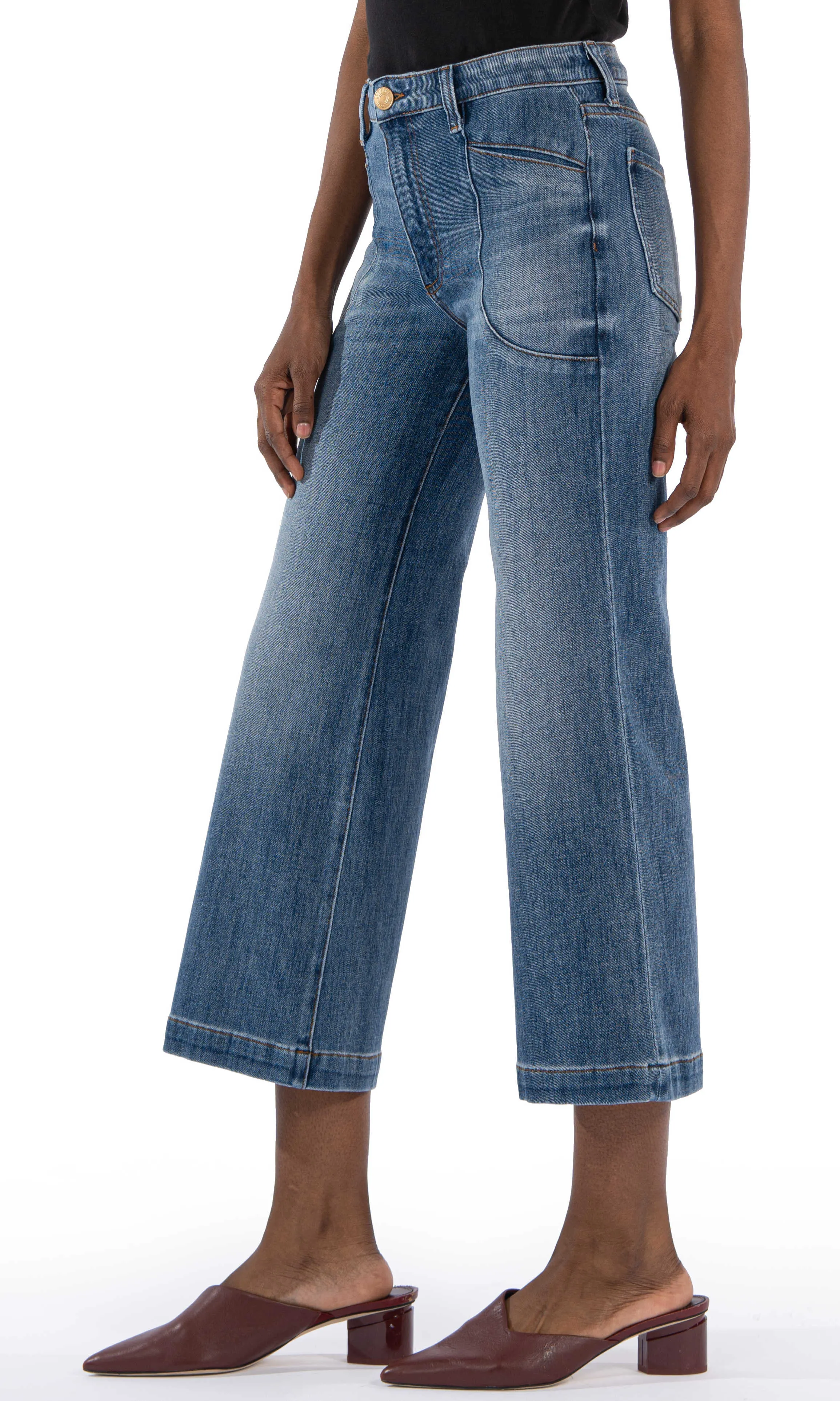 High Rise Wide Leg Denim sold by Revolution Boutique product image thumbnail 3