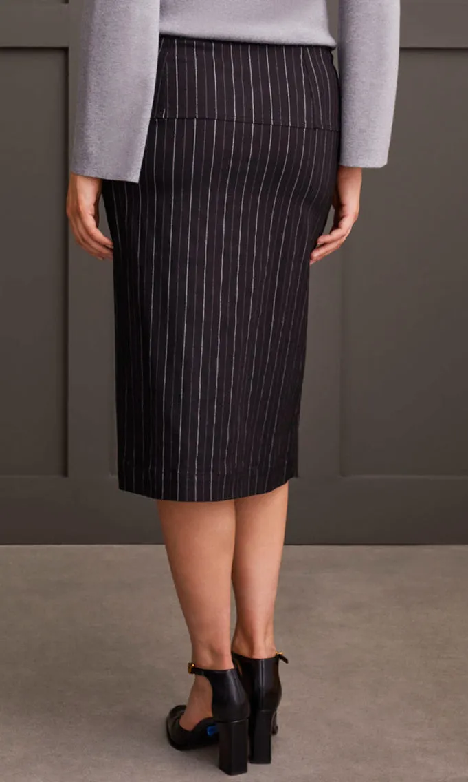 Front Slit Pinstripe Skirt sold by Revolution Boutique product image thumbnail 2